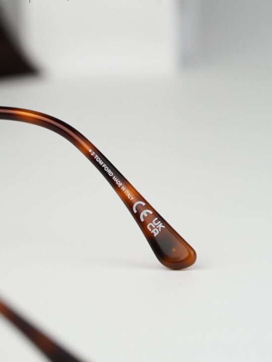 Tom Ford Women Eyeglasses Gold Blue Block Square FT6048-B 030 NEW AUTHENTIC main image 8